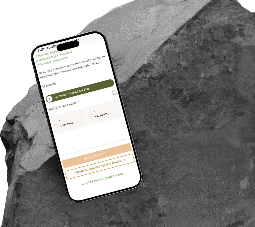 Maatwerk productconfigurator laten maken voor het kiezen van bedformaten.