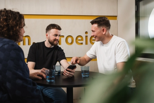 Intake gesprek met Prikr en een klant over een maatwerk webshop laten maken.