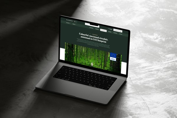 Moderne website op maat met focus op duurzaamheid en circulariteit.
